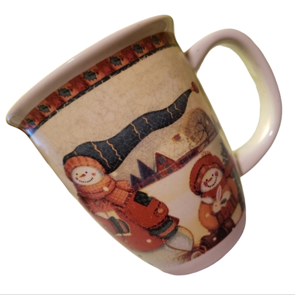 1 Vintage Susan Winget Snowman Winter Christmas  Mug